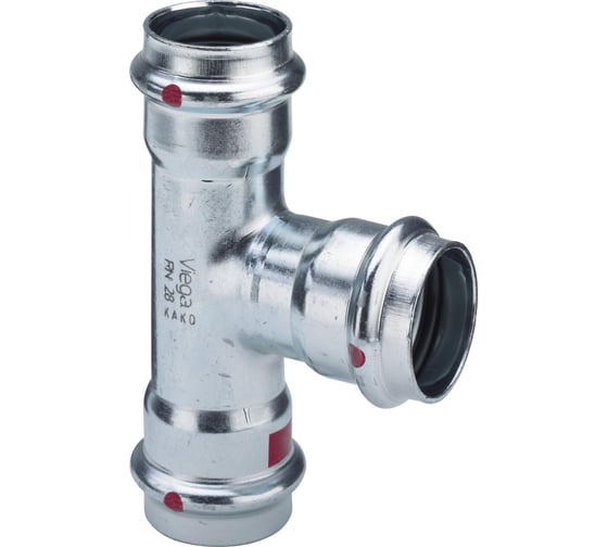 Тройник Viega Prestabo с SC-Contur, 54x15x54 мм 642570 1