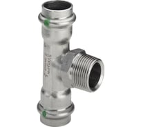 Тройник Viega Sanpress Inox, с SC-Contur, 18x3/4"x18 мм, нержавеющая сталь 445973