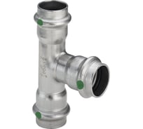 Тройник Viega Sanpress Inox, с SC-Contur, нержавеющая сталь, 42х35х42 мм 435837