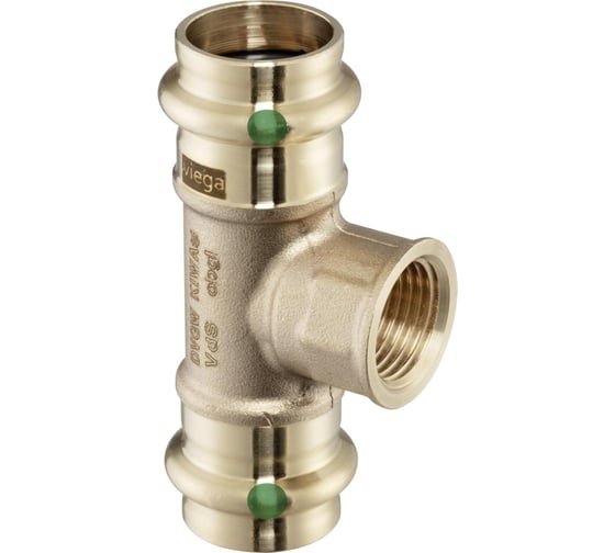 Тройник Viega Sanpress, c SC-Contur 42x1/2x42 126230 1