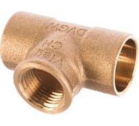 Тройник Viega с переходом на резьбу Вн бронза 22х1/2"х22 101978