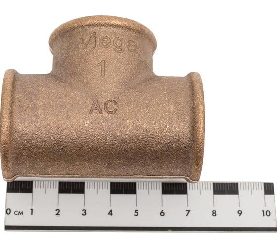Тройник Viega, ВВВ, 1", 1", 1", бронза RX, равнопроходной 264260