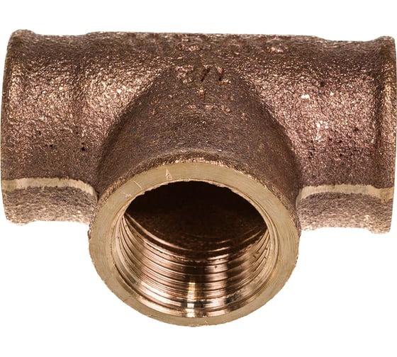 Тройник Viega, ВВВ, 1/2", 1/2", 1/2", бронза RX, равнопроходной 264222