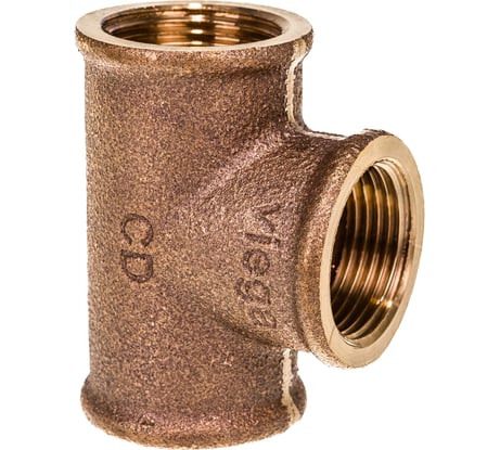 Тройник Viega, ВВВ, 3/4", 3/4", 3/4", бронза RX, равнопроходной 264246