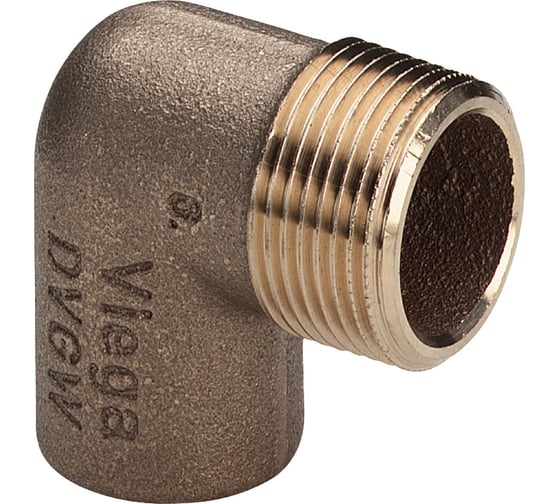 Угловой переход Viega на резьбу Н 90гр бронза DN 22х3/4" 107208 1