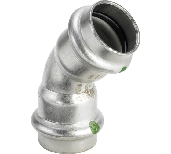 Угол Viega ВВ 45 Sanpress Inox, с SC-Contur, нержавеющая сталь, 22 мм 435790 1