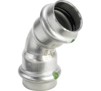 Угол Viega ВВ 45 Sanpress Inox, с SC-Contur, нержавеющая сталь, 54 мм 435370
