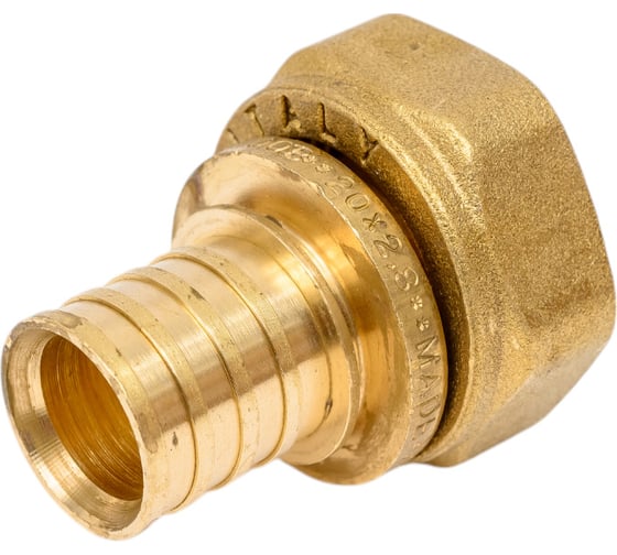 Переход с накидной гайкой на плоское уплотнение Hoobs 20x2.8-G3/4", 10 шт HB-PEXNG-202834
