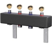 Стальной коллектор Hoobs 5 выхода, 1 1/2", с креплениями и накидными гайками, латунь, длина 1300 мм HB-CD70/125-5NG