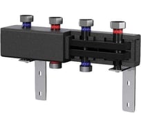 Стальной коллектор Hoobs 2 выхода, 1 1/2", с креплениями и накидными гайками, чугун, длина 550 мм HB-CDF70/125-2