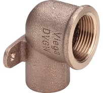 Настенная водорозетка Viega с 2 точками крепления, DN 15х1/2", бронза 100223