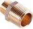 Ниппель Viega НН, 1/2", 3/8", бронза, редукционный 266530 2
