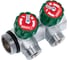 Коллектор Hoobs латунный хром 1" x 3/4" (евроконус) - 2 вых. 03104H 2