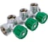 Коллектор Hoobs латунный хром 3/4" x 3/4" (евроконус) - 3 вых. 03102H 2