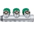 Коллектор Hoobs латунный хром 3/4" x 3/4" (евроконус) - 3 вых. 03102H 3