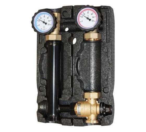 Насосная группа Hoobs DN25, с термосмесителем, без насоса, 20-45С HB-21355N-F3