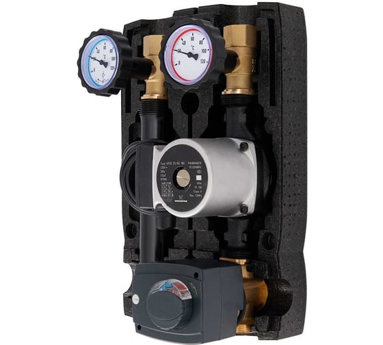 Насосная группа Hoobs DN25 1"вр х 1 1/2"нр, с 3-х ход. клапаном, с насосом UPSO25-65, с сервоприводом HB-21355N-M33-G6M21 1