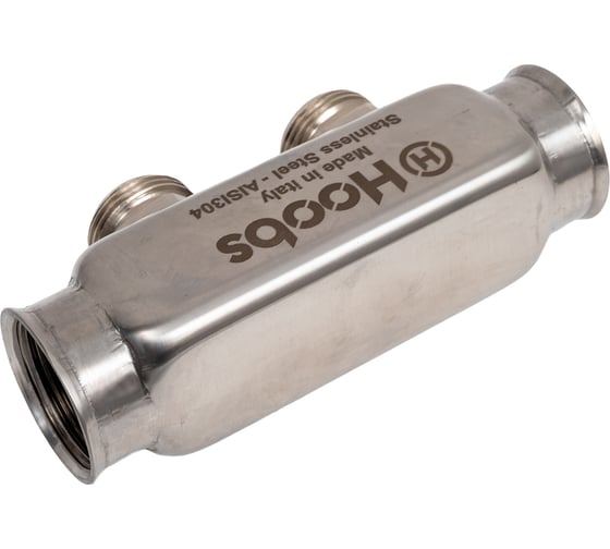 Коллектор Hoobs нержавеющая сталь, без регулировки, 1"х3/4"-2 вых. HB-INCGO-111502