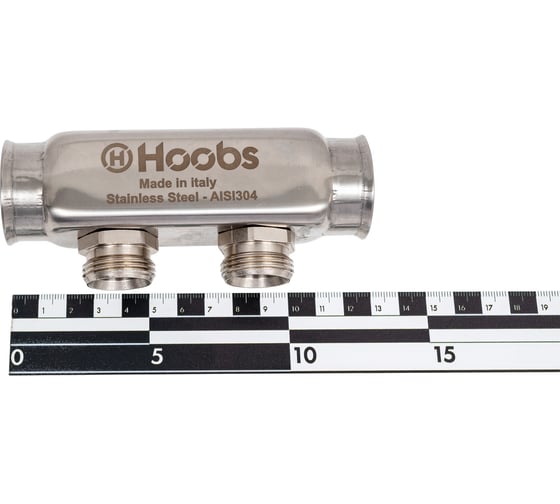 Коллектор Hoobs нержавеющая сталь, без регулировки, 1"х3/4"-2 вых. HB-INCGO-111502