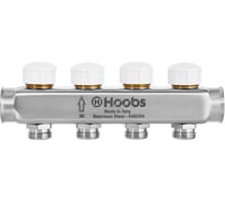 Коллектор Hoobs нержавеющая сталь, термостатическими клапанами, 1"х3/4"-4 выхода HB-INCTO-711504