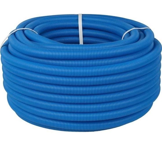Труба гофрированная Hoobs d 25, 25x29, цвет синий, для труб Dn20, бухта 50 м HB-PEGF-2529BLU
