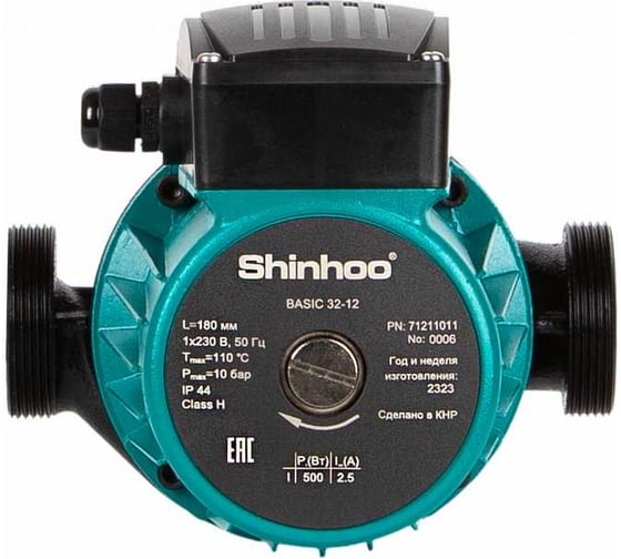 Насос циркуляционный Shinhoo BASIC 25-16 230V /36/ 71211008