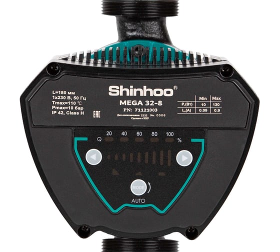 Насос циркуляционный MEGA 32-12 230V /96/ SHINHOO 71121004