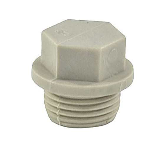 Заглушка TEBO PPR 20x1/2 НР серый 031090201 1