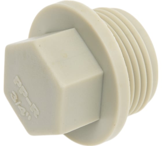 Заглушка TEBO PPR 25x3/4 НР серый 031090202