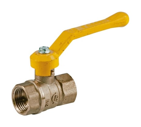 Кран шаровой ГАЛЛОП Станд 220 Ду32 Ру16 м/м, латунь, газ, полнопроходной, рычаг 116034 007-6759