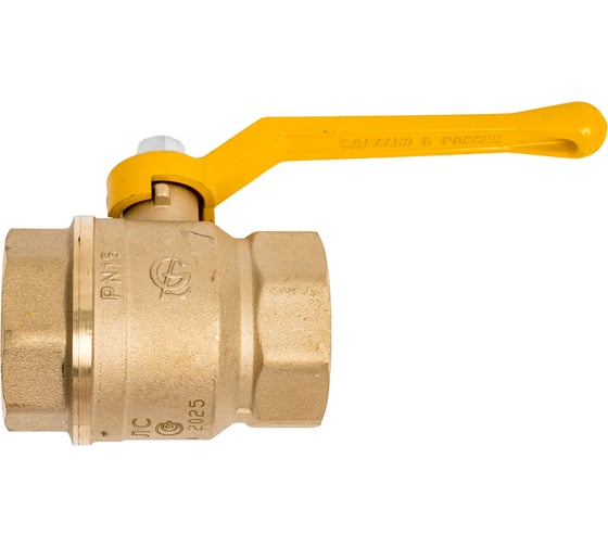 Кран шаровой ГАЛЛОП Станд 220 Ду40 Ру16 м/м, латунь, газ, полнопроходной, рычаг 116036 007-6760