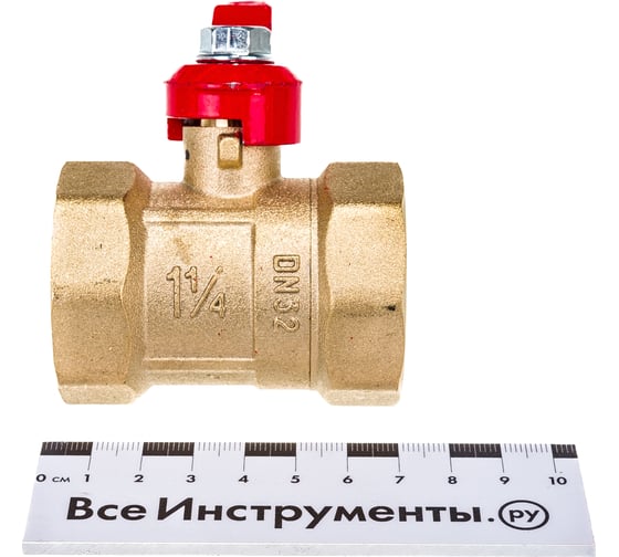 Кран шаровой ГАЛЛОП ПРАКТИК 120 Ду32 Ру16 м/м, латунь, рычаг 103275 107-6095