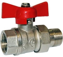 Кран шаровой ГАЛЛОП Станд 232 нк Ду15 Ру16, м/американка, латунь, полнопроходной, бабочка 103168 007-6764