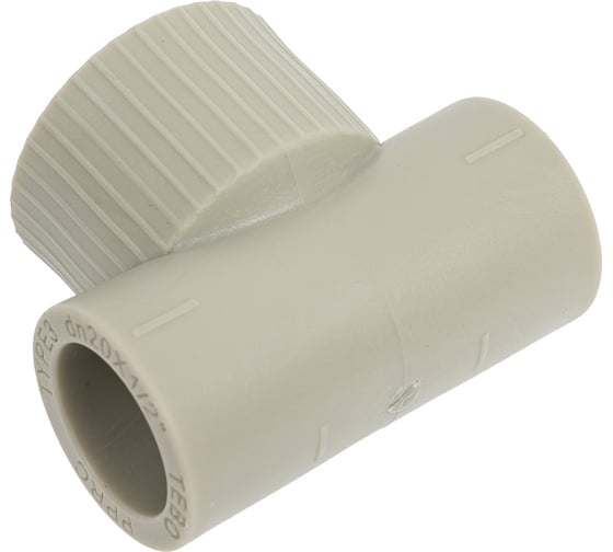 Комбинированный тройник TEBO PPR 20x1/2" ВР серый 031040302