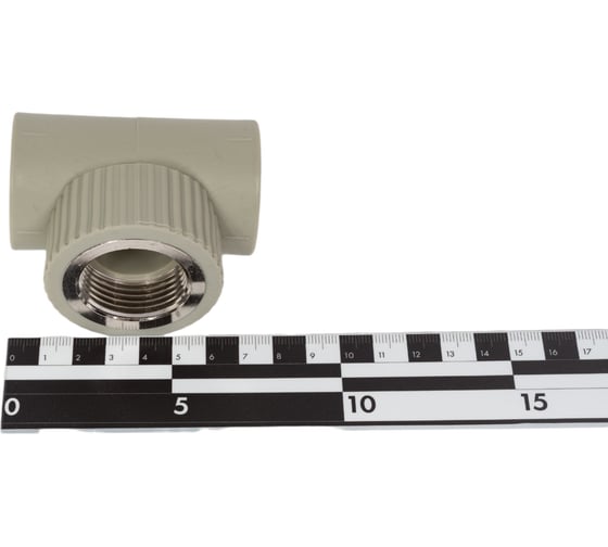 Комбинированный тройник TEBO PPR 32x1" ВР серый 031040310