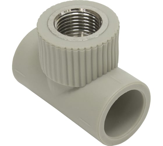 Комбинированный тройник TEBO PPR 32x3/4" ВР серый 031040309 1