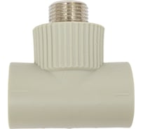 Тройник комбинированный TEBO PPR 25x1/2 НР серый 031040505