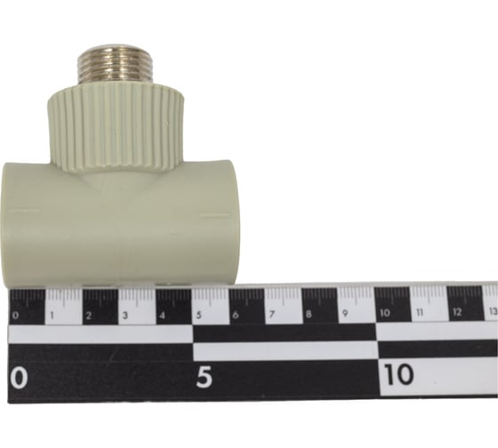 Тройник комбинированный TEBO PPR 25x1/2 НР серый 031040505