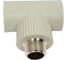 Тройник комбинированный TEBO PPR 25x1/2 НР серый 031040505 3