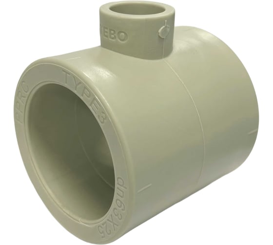 Переходной тройник TEBO PPR 63x32x63 серый 031040239