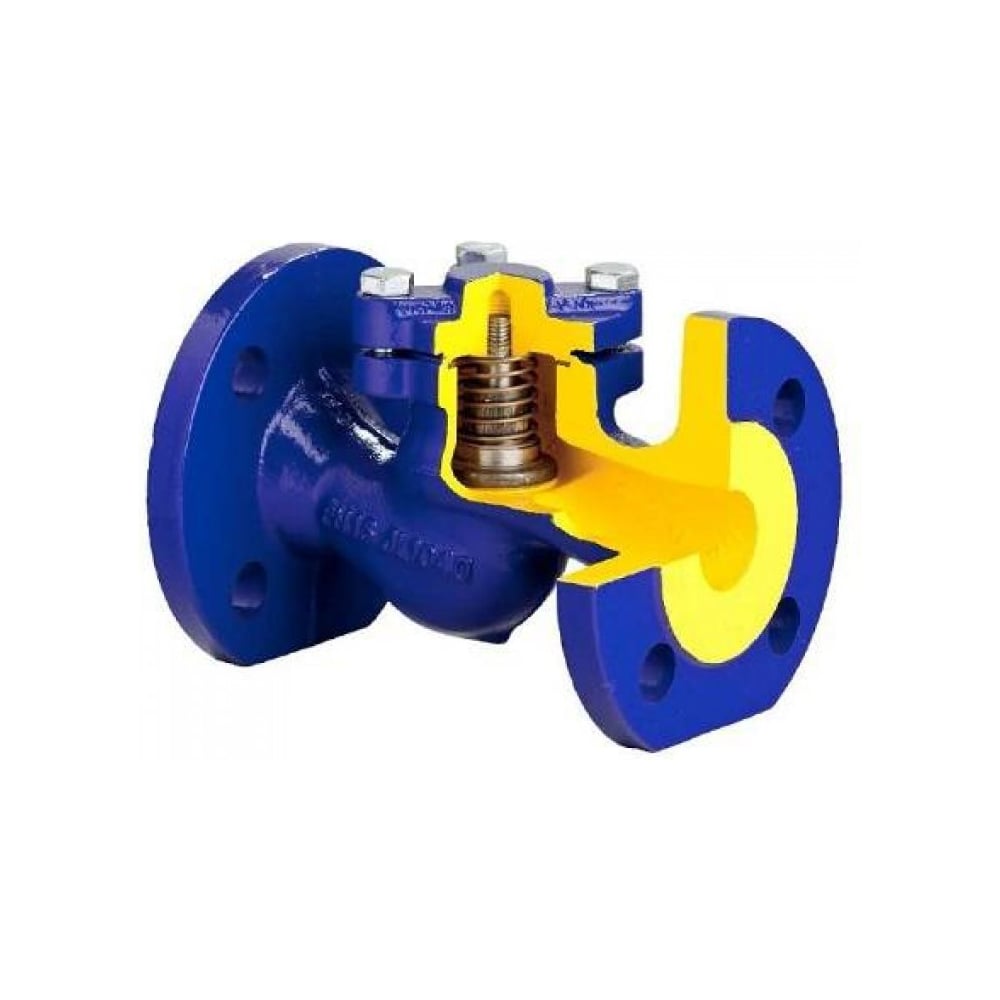 Клапан Zetkama обратный, подъемный, чугун, Ду150 Ру16, фланцевый ...