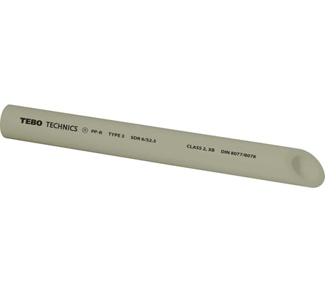 Труба TEBO PPR 20x3,4мм SDR6 4м серый 031010202