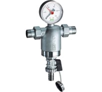 Фильтр FAR 1/2" НР-НР, с манометром, 100 мкм, Max: 95 C, 25 бар (+ EPDM прокладка FD 8722 12 — 2 шт.) FA 3944 1210087