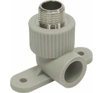 Угольник комбинированный TEBO PPR 25x1/2 НР с креплением, серый 031030904