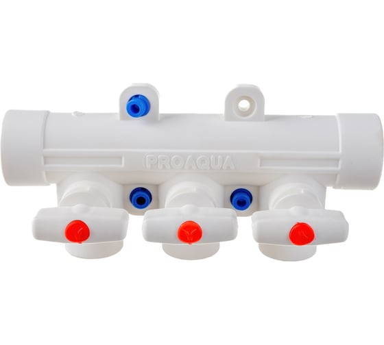 Коллектор PRO AQUA PP-R с 3 выходами, белый ШК 25-20 PA6710308Pb