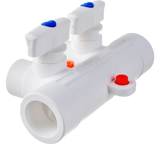 Коллектор PRO AQUA PP-R с 2 выходами, белый, ШК 25-20 PA6710208Pb