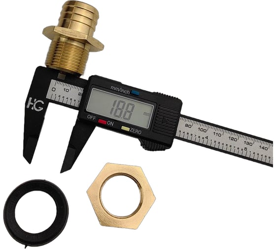 Штуцер для бочки HG 1/2" ВР х 3/4" НР х 25 мм 1897810
