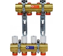 Группа коллектор Giacomini латунь R553D 1 ВР/ВР 6 выходов 3/4 НР под евро с термостатическими клапанами R553EY006 040-0191