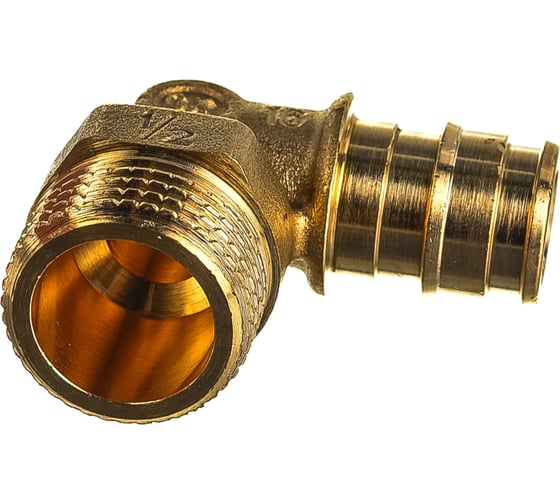 Угольник для PE-X Giacomini GX127 латунь, Дн 16х1/2 НР GX127Y003 040-0369