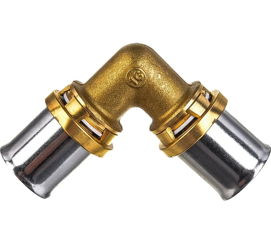 Угольник МП/PE-X Giacomini RM122 латунь пресс, Дн 20х90гр RM122Y007 027-6571 1